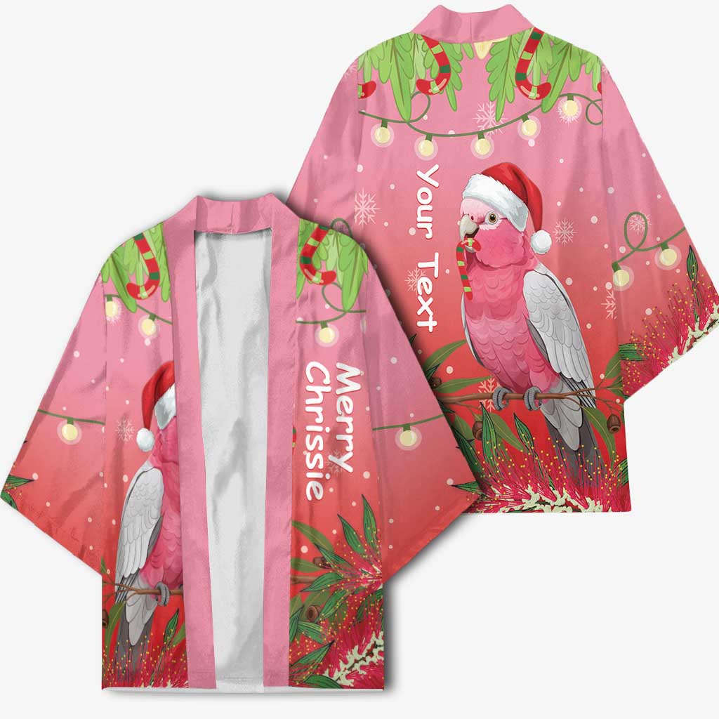 Personalised Galah Australia Christmas Kimono Merry Chrissie Bottlebrushes - Aussie Hoodie