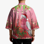 Personalised Galah Australia Christmas Kimono Merry Chrissie Bottlebrushes - Aussie Hoodie