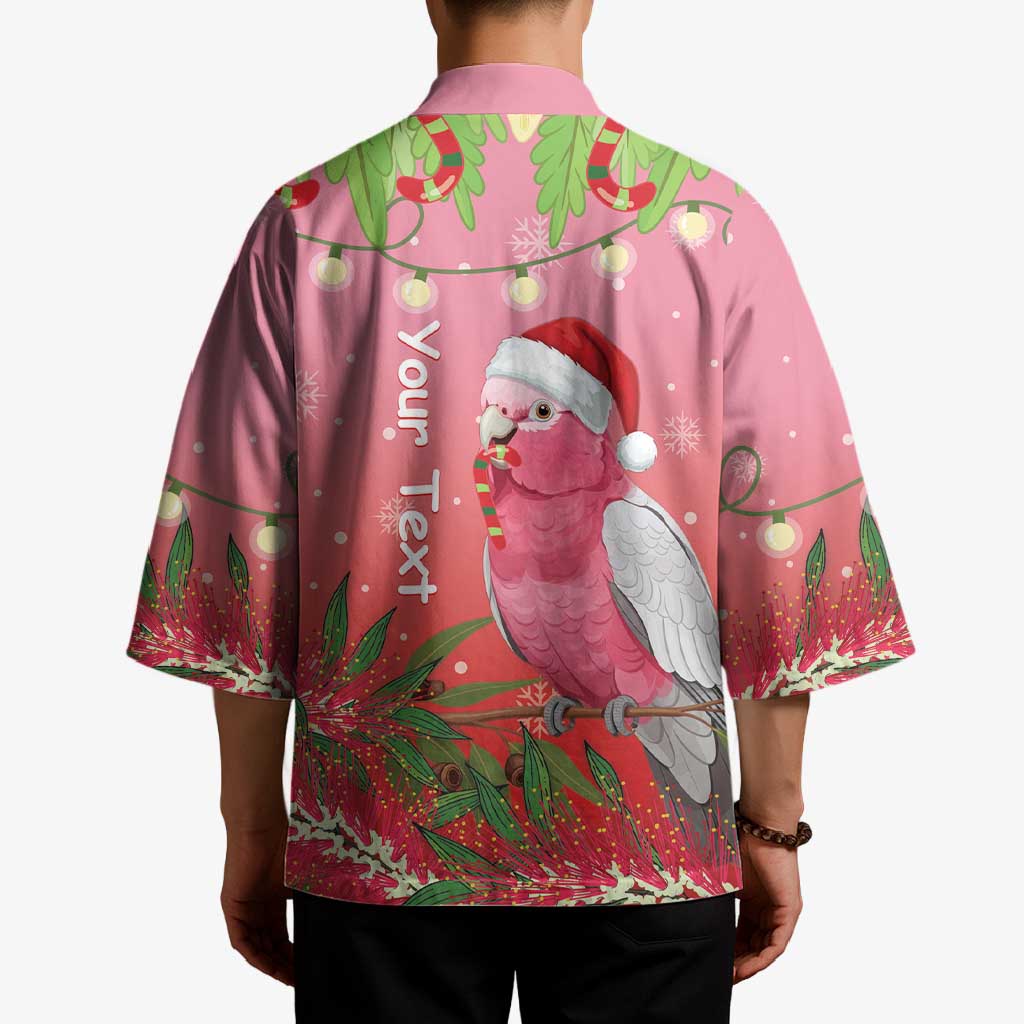 Personalised Galah Australia Christmas Kimono Merry Chrissie Bottlebrushes - Aussie Hoodie