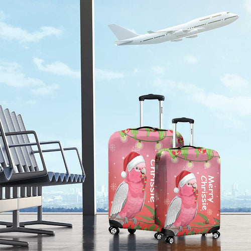Galah Australia Christmas Luggage Cover Merry Chrissie Bottlebrushes - Aussie Hoodie