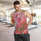 Personalised Galah Australia Christmas Men Tank Top Merry Chrissie Bottlebrushes - Aussie Hoodie