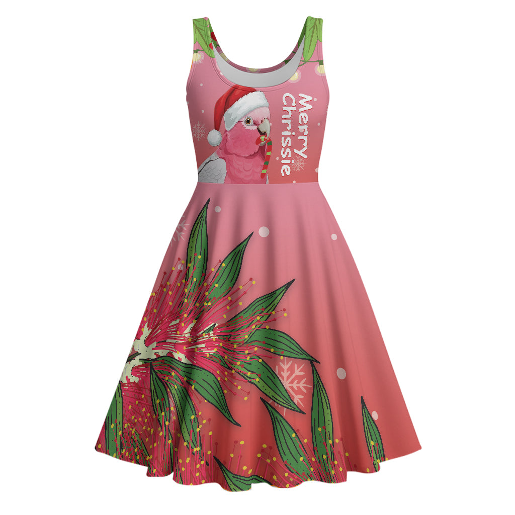 Personalised Galah Australia Christmas Midi Dress Merry Chrissie Bottlebrushes LT14