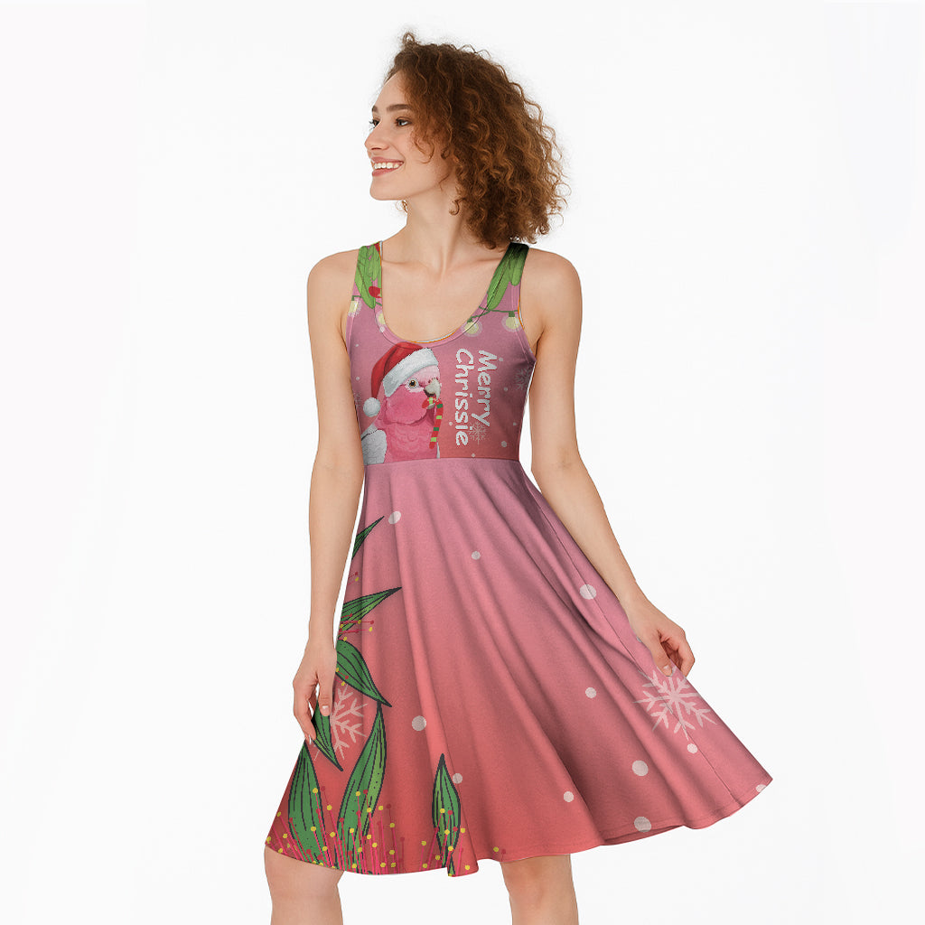 Personalised Galah Australia Christmas Midi Dress Merry Chrissie Bottlebrushes LT14