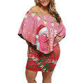 Personalised Galah Australia Christmas Off Shoulder Short Dress Merry Chrissie Bottlebrushes - Aussie Hoodie