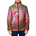 Personalised Galah Australia Christmas Padded Jacket Merry Chrissie Bottlebrushes - Aussie Hoodie