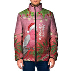 Personalised Galah Australia Christmas Padded Jacket Merry Chrissie Bottlebrushes - Aussie Hoodie
