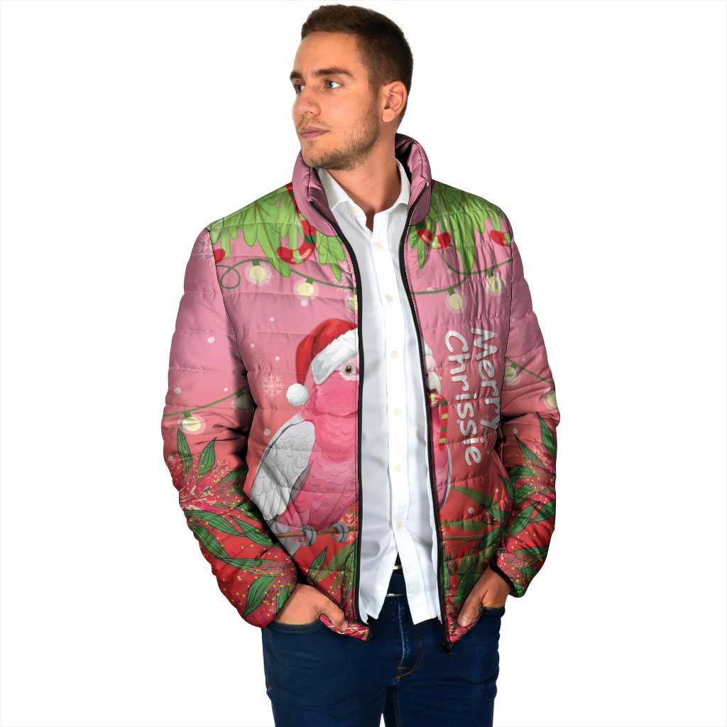 Personalised Galah Australia Christmas Padded Jacket Merry Chrissie Bottlebrushes - Aussie Hoodie