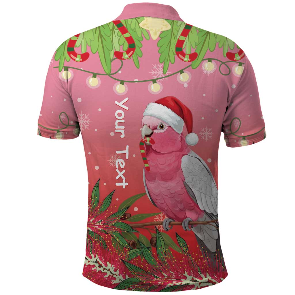 Personalised Galah Australia Christmas Polo Shirt Merry Chrissie Bottlebrushes - Aussie Hoodie