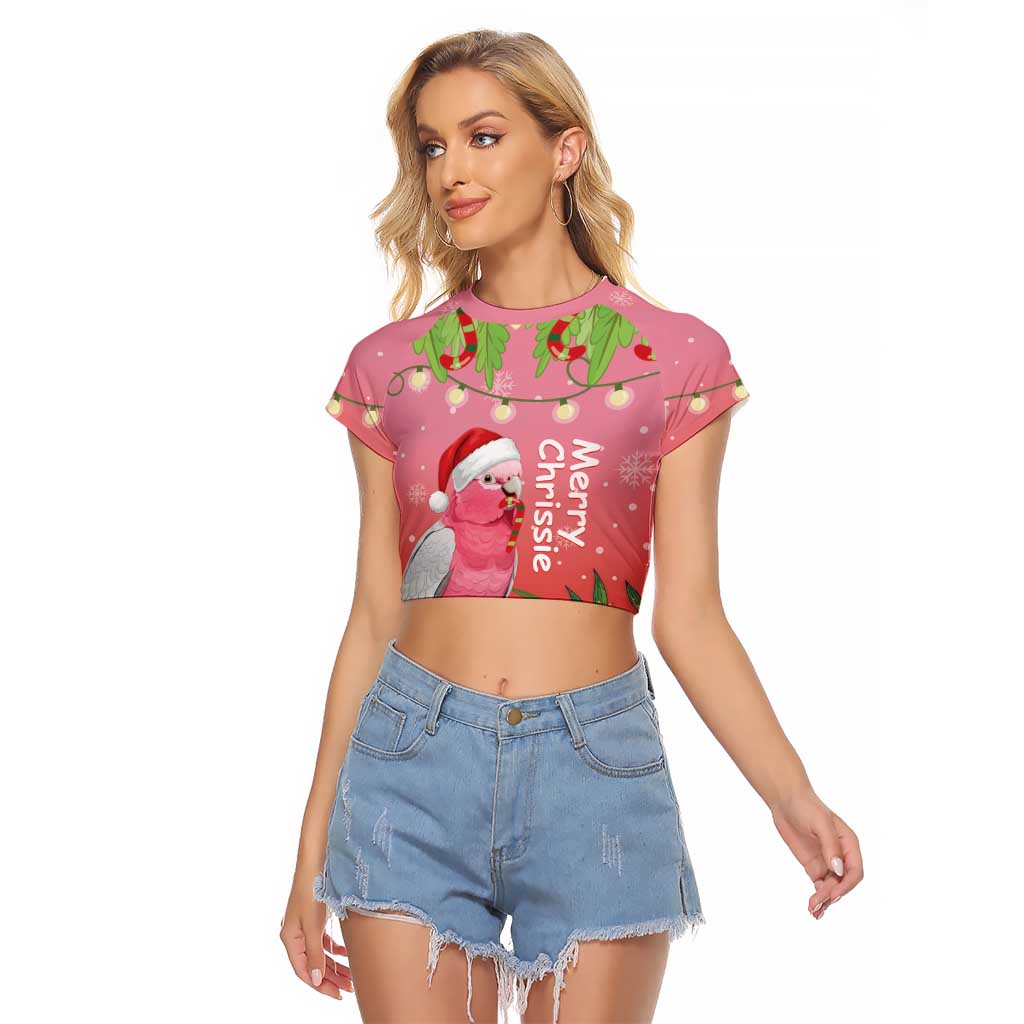 Personalised Galah Australia Christmas Raglan Cropped T Shirt Merry Chrissie Bottlebrushes - Aussie Hoodie