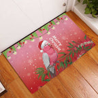 Galah Australia Christmas Rubber Doormat Merry Chrissie Bottlebrushes - Aussie Hoodie