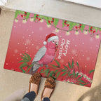 Galah Australia Christmas Rubber Doormat Merry Chrissie Bottlebrushes - Aussie Hoodie