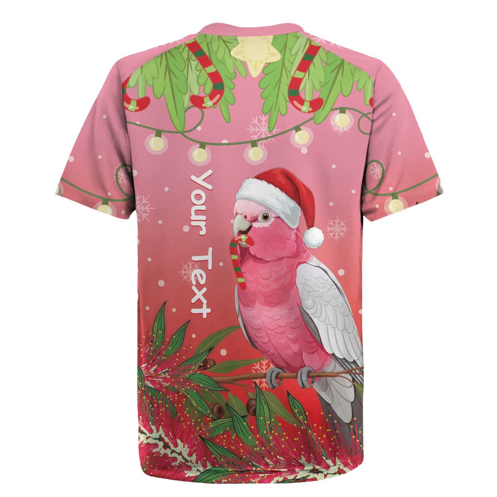 Personalised Galah Australia Christmas Rugby Jersey Merry Chrissie Bottlebrushes - Aussie Hoodie