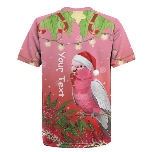 Personalised Galah Australia Christmas Rugby Jersey Merry Chrissie Bottlebrushes - Aussie Hoodie