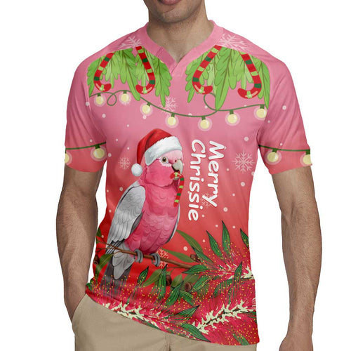 Personalised Galah Australia Christmas Rugby Jersey Merry Chrissie Bottlebrushes - Aussie Hoodie