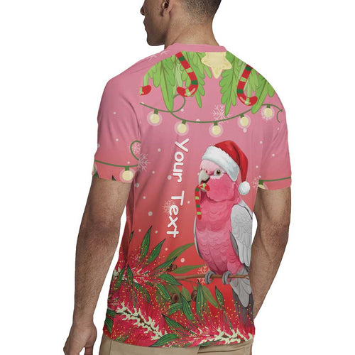 Personalised Galah Australia Christmas Rugby Jersey Merry Chrissie Bottlebrushes - Aussie Hoodie