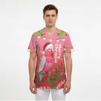 Personalised Galah Australia Christmas Scrub Top Merry Chrissie Bottlebrushes - Aussie Hoodie