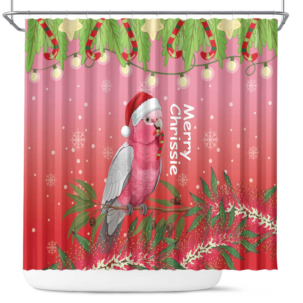 Galah Australia Christmas Shower Curtain Merry Chrissie Bottlebrushes - Aussie Hoodie