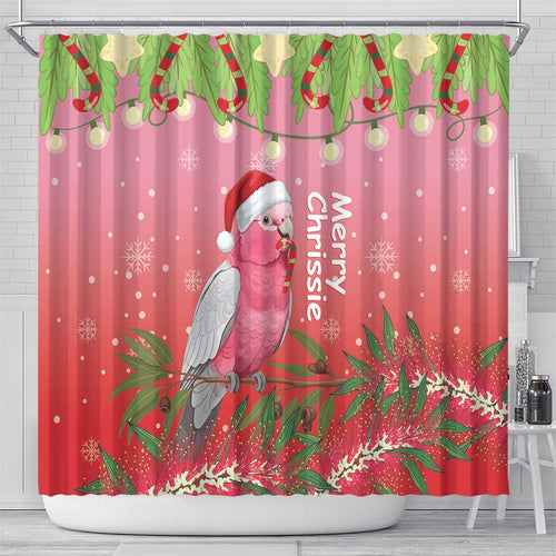 Galah Australia Christmas Shower Curtain Merry Chrissie Bottlebrushes - Aussie Hoodie