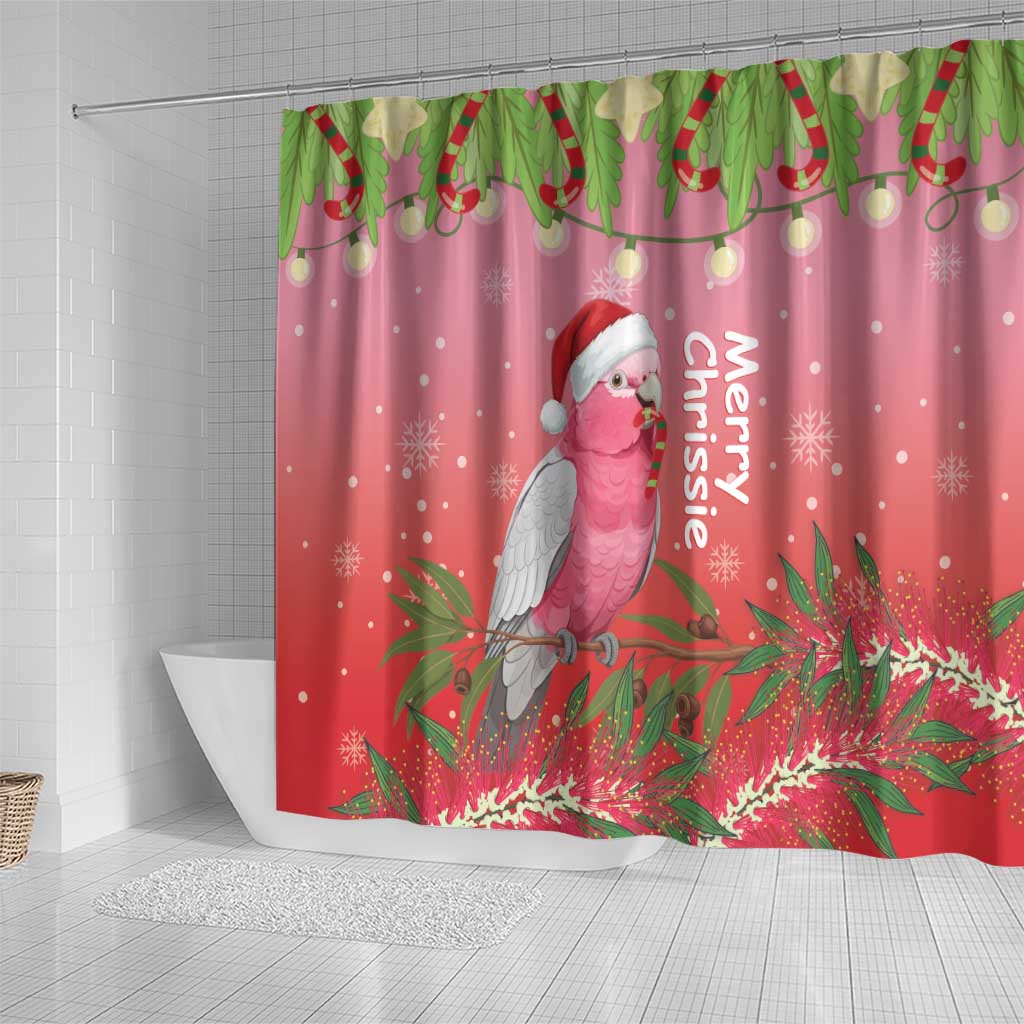 Galah Australia Christmas Shower Curtain Merry Chrissie Bottlebrushes - Aussie Hoodie