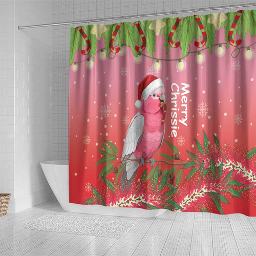 Galah Australia Christmas Shower Curtain Merry Chrissie Bottlebrushes - Aussie Hoodie