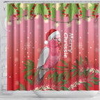 Galah Australia Christmas Shower Curtain Merry Chrissie Bottlebrushes - Aussie Hoodie