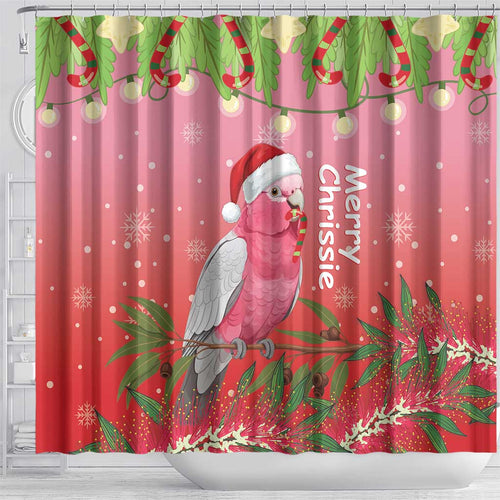 Galah Australia Christmas Shower Curtain Merry Chrissie Bottlebrushes - Aussie Hoodie