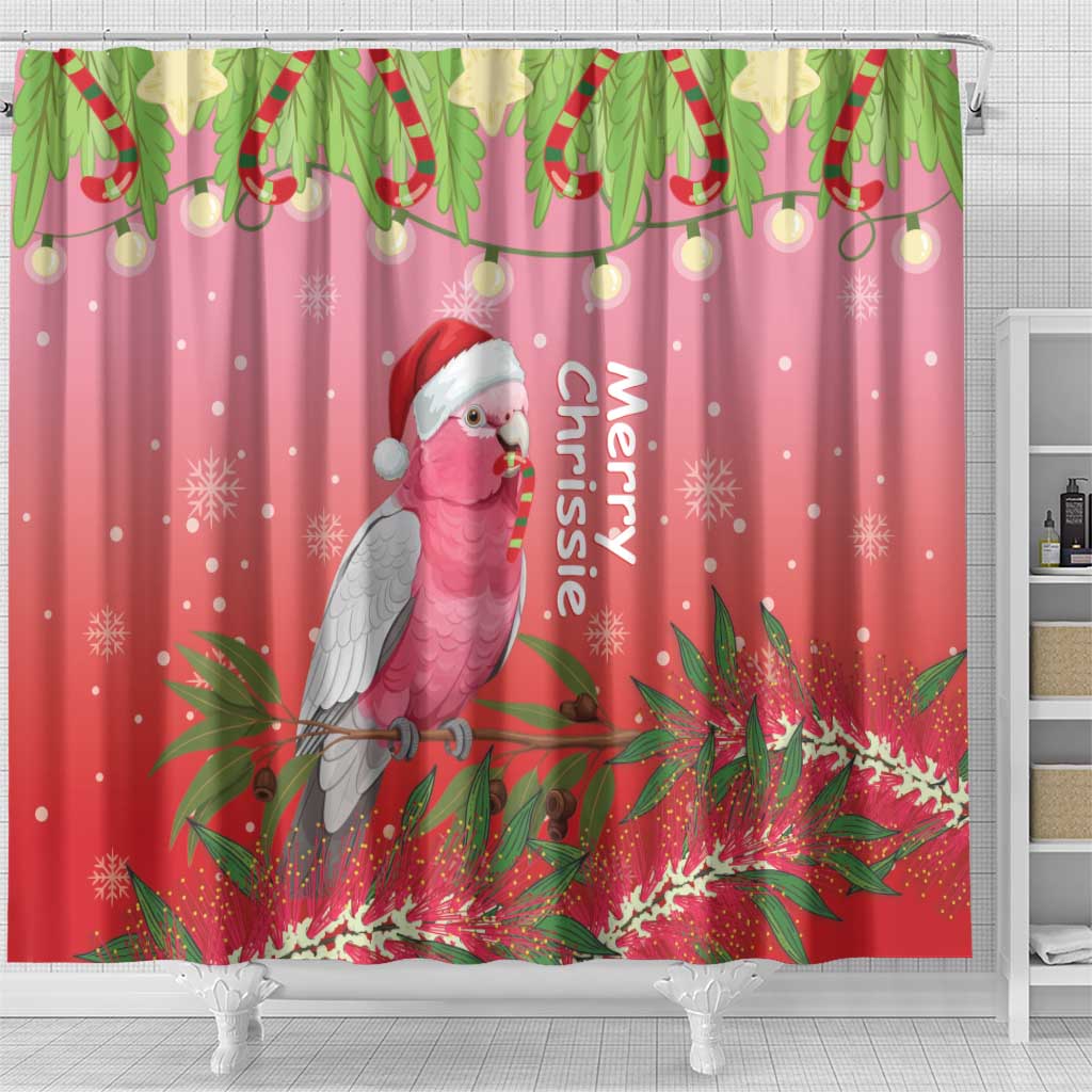 Galah Australia Christmas Shower Curtain Merry Chrissie Bottlebrushes - Aussie Hoodie