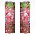 Personalised Galah Australia Christmas Skinny Tumbler Merry Chrissie Bottlebrushes - Aussie Hoodie