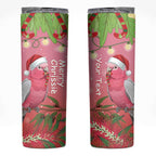 Personalised Galah Australia Christmas Skinny Tumbler Merry Chrissie Bottlebrushes - Aussie Hoodie