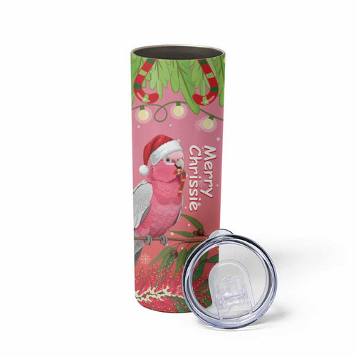 Personalised Galah Australia Christmas Skinny Tumbler Merry Chrissie Bottlebrushes - Aussie Hoodie