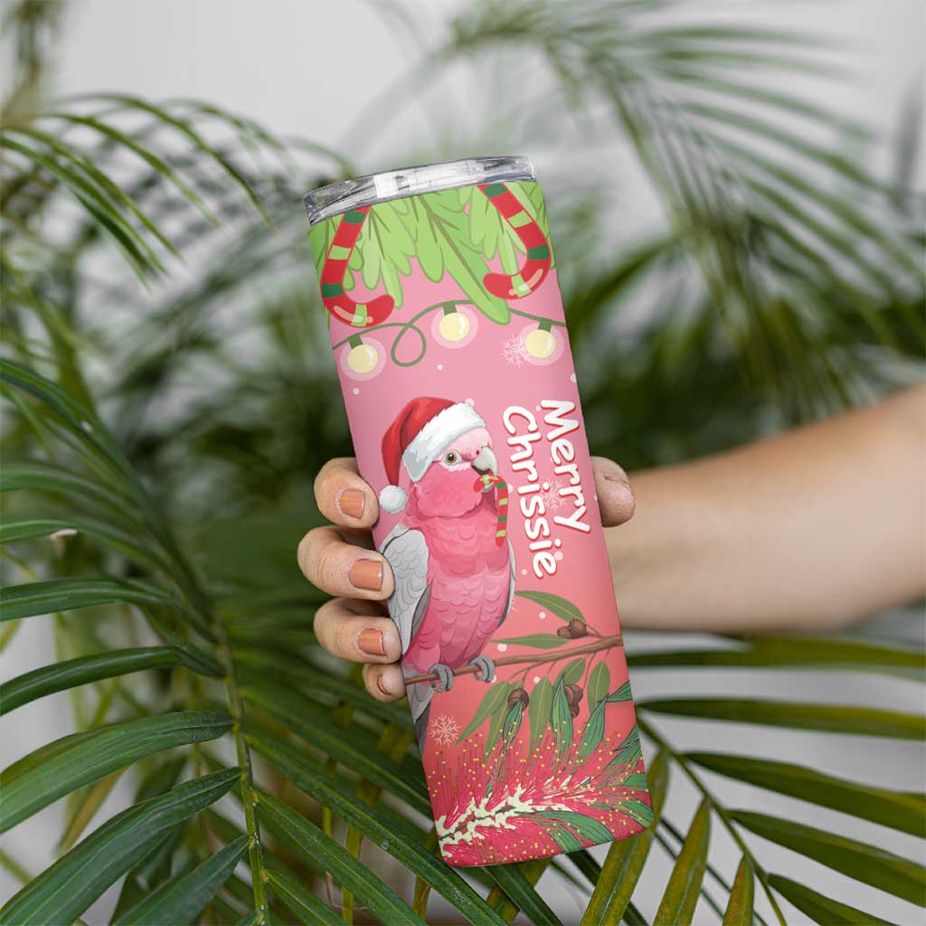 Personalised Galah Australia Christmas Skinny Tumbler Merry Chrissie Bottlebrushes - Aussie Hoodie
