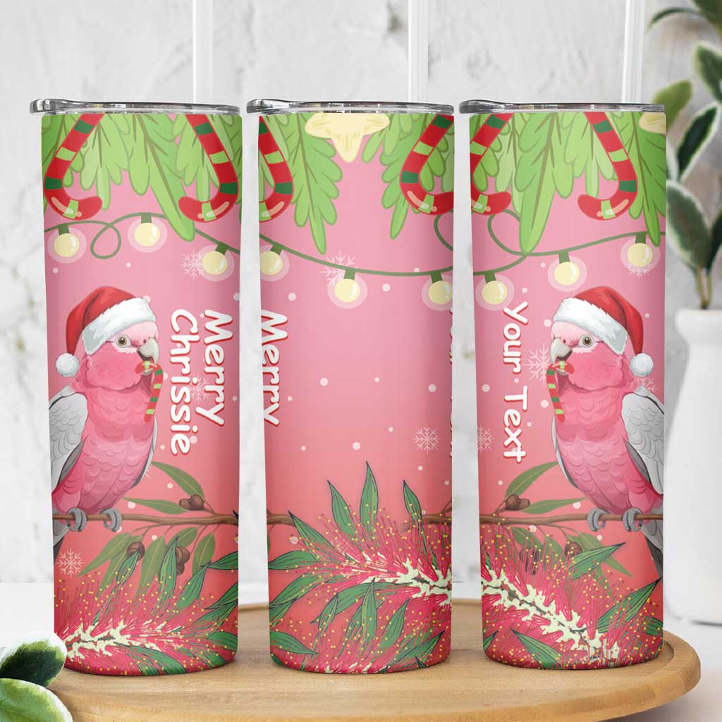 Personalised Galah Australia Christmas Skinny Tumbler Merry Chrissie Bottlebrushes - Aussie Hoodie