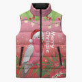 Personalised Galah Australia Christmas Sleeveless Puffer Jacket Merry Chrissie Bottlebrushes - Aussie Hoodie