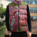 Personalised Galah Australia Christmas Sleeveless Puffer Jacket Merry Chrissie Bottlebrushes - Aussie Hoodie