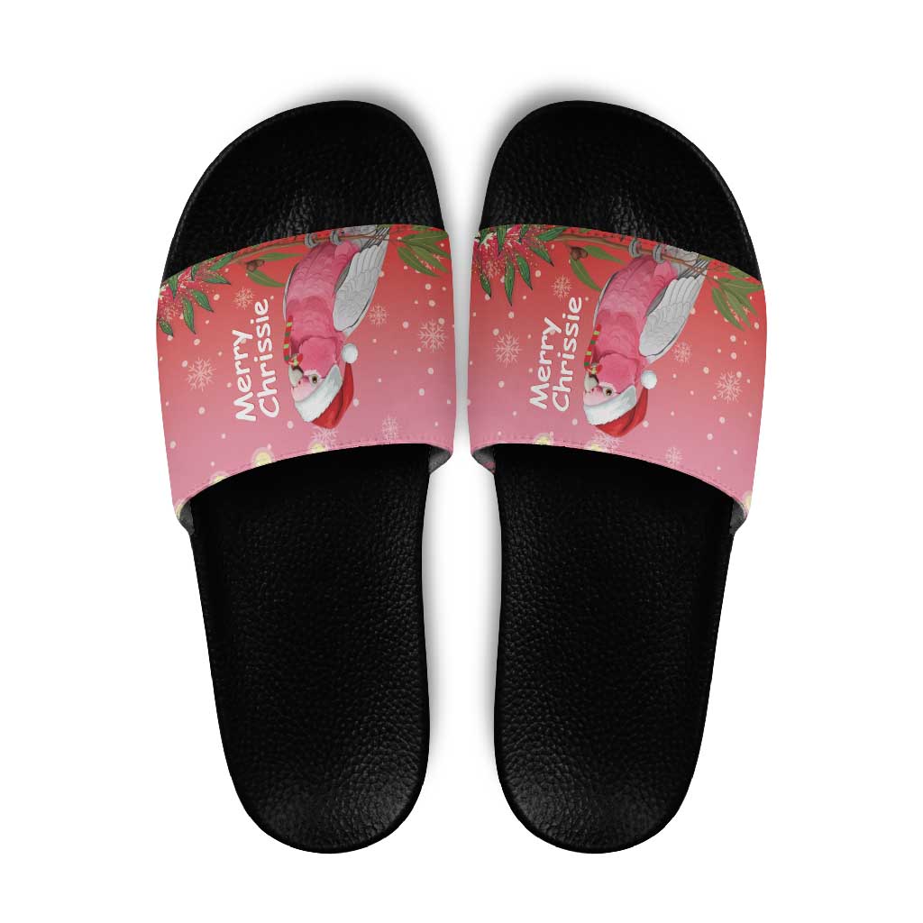 Galah Australia Christmas Slide Sandals Merry Chrissie Bottlebrushes - Aussie Hoodie