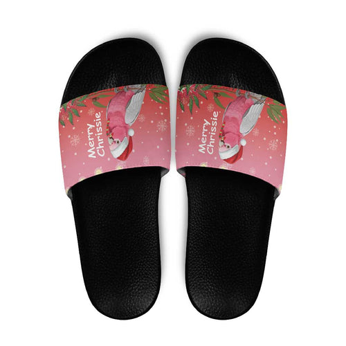 Galah Australia Christmas Slide Sandals Merry Chrissie Bottlebrushes - Aussie Hoodie