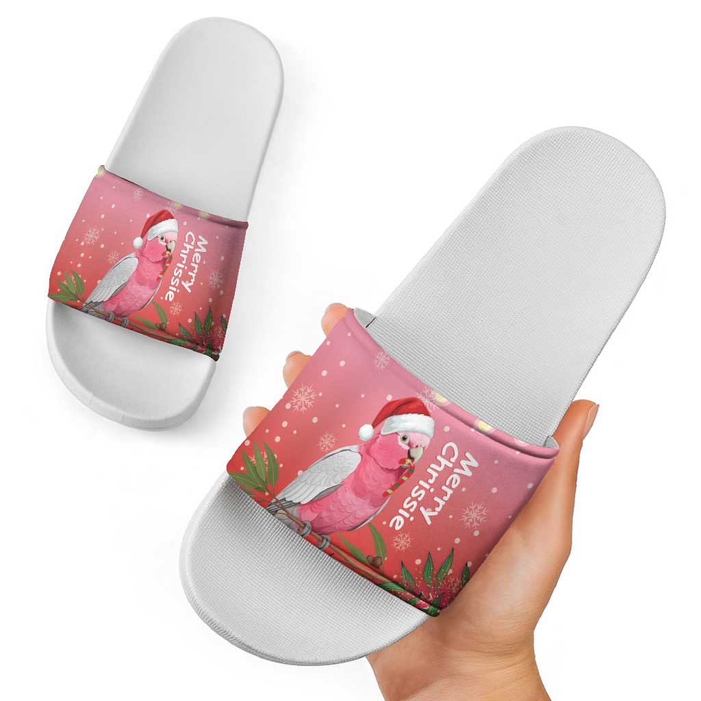 Galah Australia Christmas Slide Sandals Merry Chrissie Bottlebrushes - Aussie Hoodie