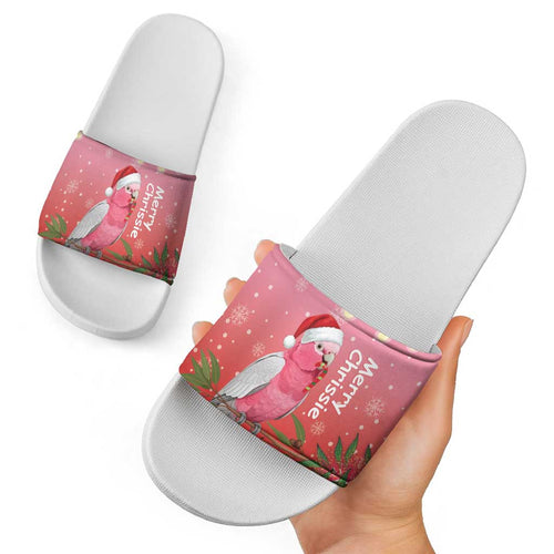Galah Australia Christmas Slide Sandals Merry Chrissie Bottlebrushes - Aussie Hoodie