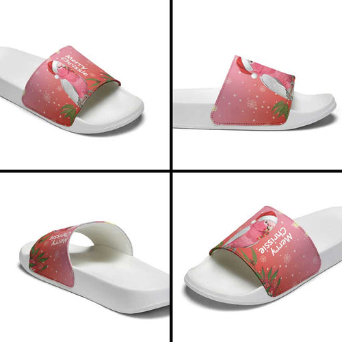 Galah Australia Christmas Slide Sandals Merry Chrissie Bottlebrushes - Aussie Hoodie