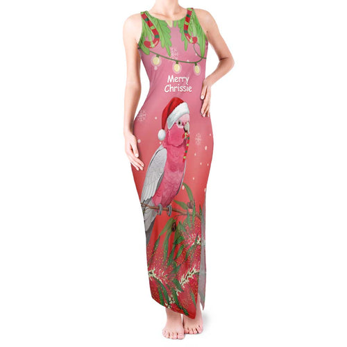 Personalised Galah Australia Christmas Tank Maxi Dress Merry Chrissie Bottlebrushes - Aussie Hoodie