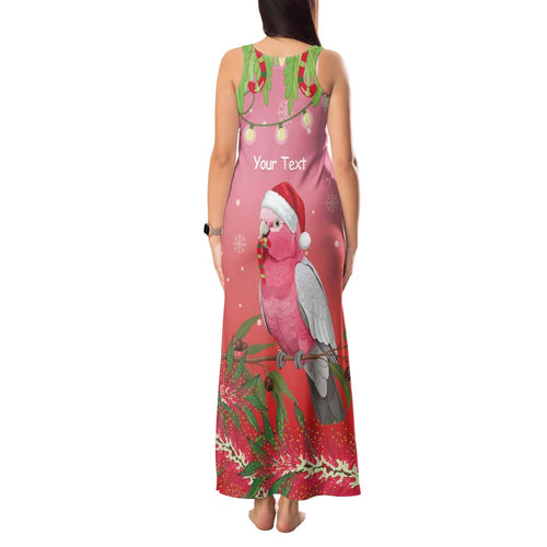 Personalised Galah Australia Christmas Tank Maxi Dress Merry Chrissie Bottlebrushes - Aussie Hoodie