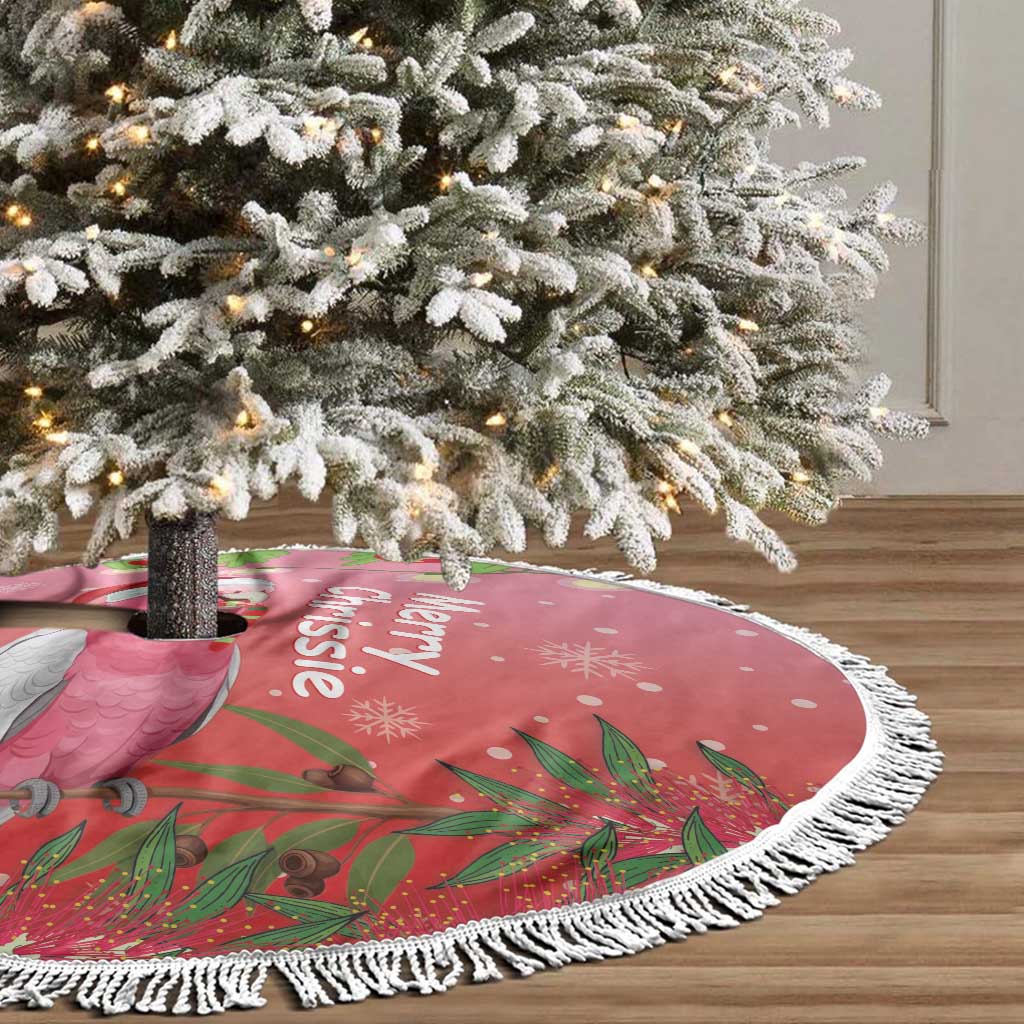 Galah Australia Christmas Tree Skirt Merry Chrissie Bottlebrushes - Aussie Hoodie