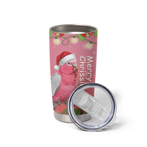 Personalised Galah Australia Christmas Tumbler Cup Merry Chrissie Bottlebrushes - Aussie Hoodie