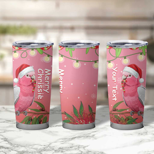 Personalised Galah Australia Christmas Tumbler Cup Merry Chrissie Bottlebrushes - Aussie Hoodie