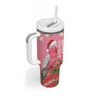 Personalised Galah Australia Christmas Tumbler With Handle Merry Chrissie Bottlebrushes - Aussie Hoodie