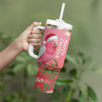 Personalised Galah Australia Christmas Tumbler With Handle Merry Chrissie Bottlebrushes - Aussie Hoodie