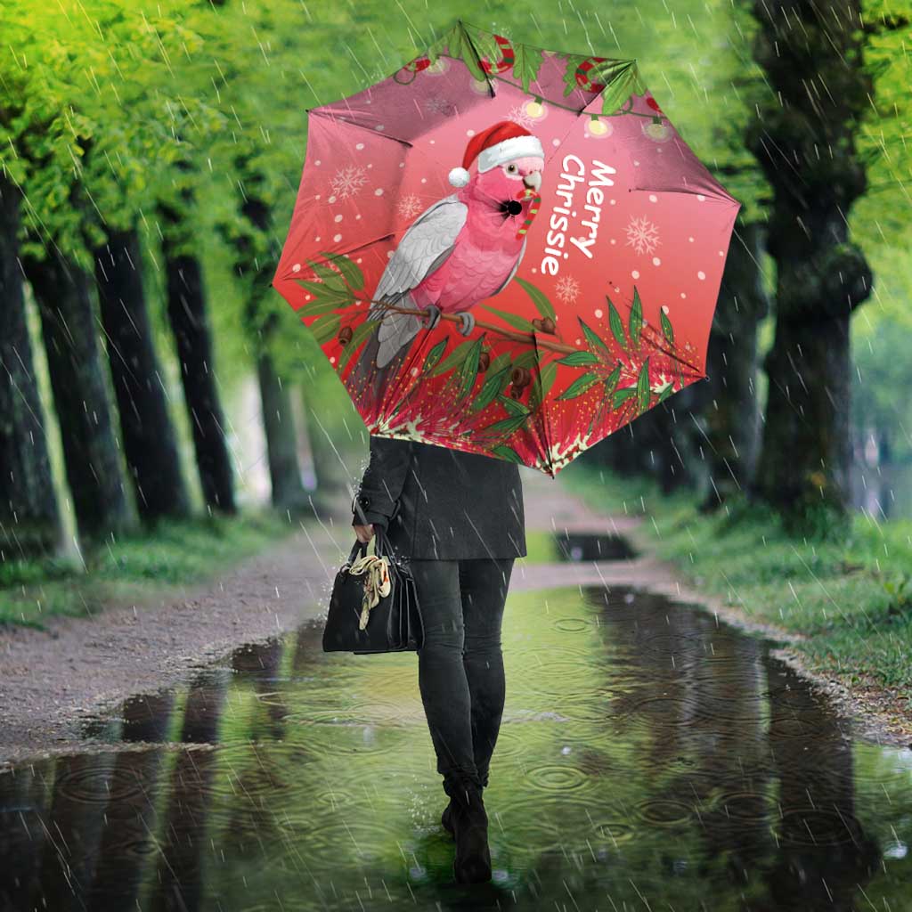 Galah Australia Christmas Umbrella Merry Chrissie Bottlebrushes - Aussie Hoodie