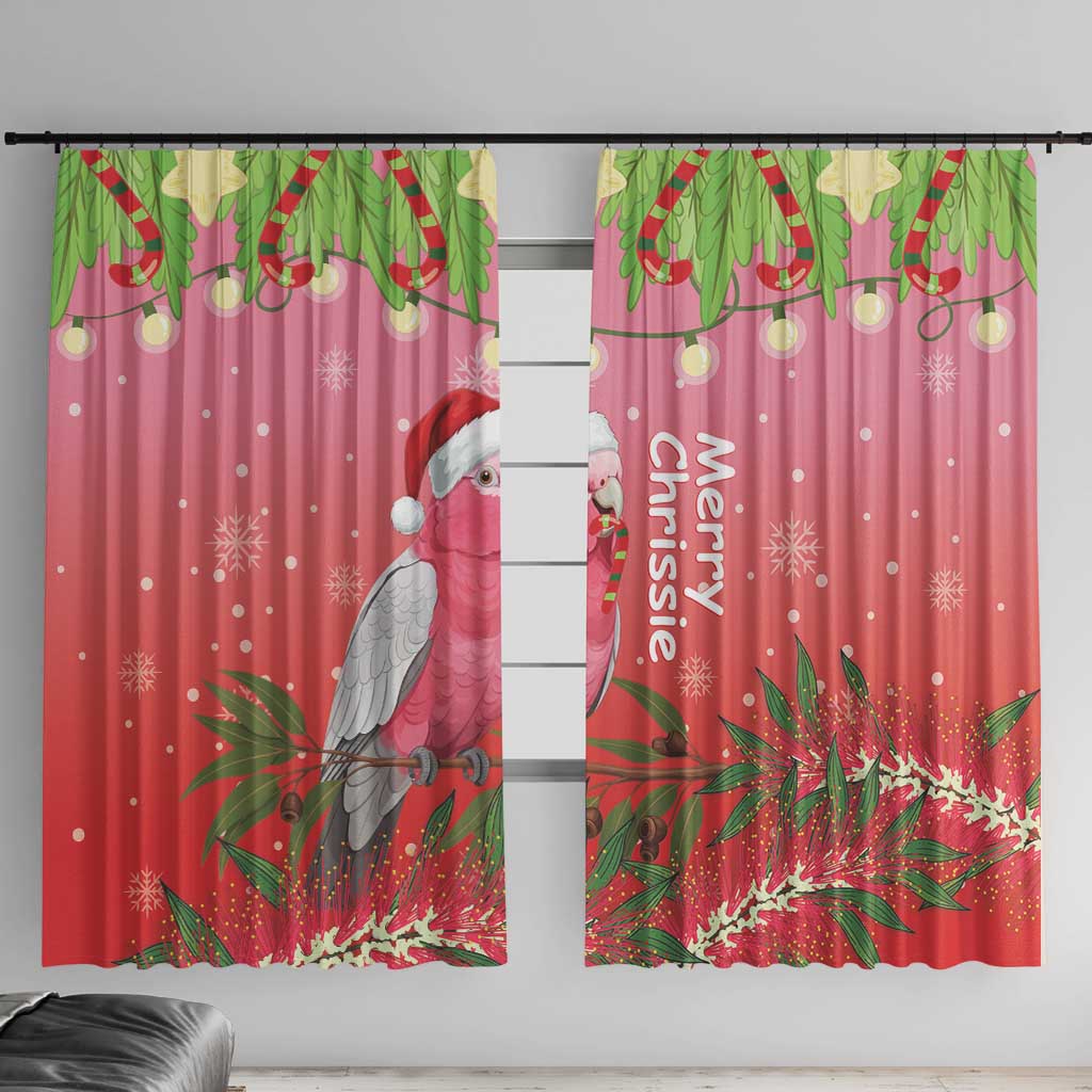 Galah Australia Christmas Window Curtain Merry Chrissie Bottlebrushes - Aussie Hoodie
