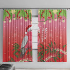 Galah Australia Christmas Window Curtain Merry Chrissie Bottlebrushes - Aussie Hoodie