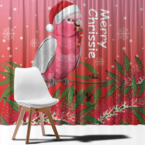 Galah Australia Christmas Window Curtain Merry Chrissie Bottlebrushes - Aussie Hoodie